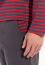 Carson Long Sleepwear Set | Red Stripes 402821-R0pa