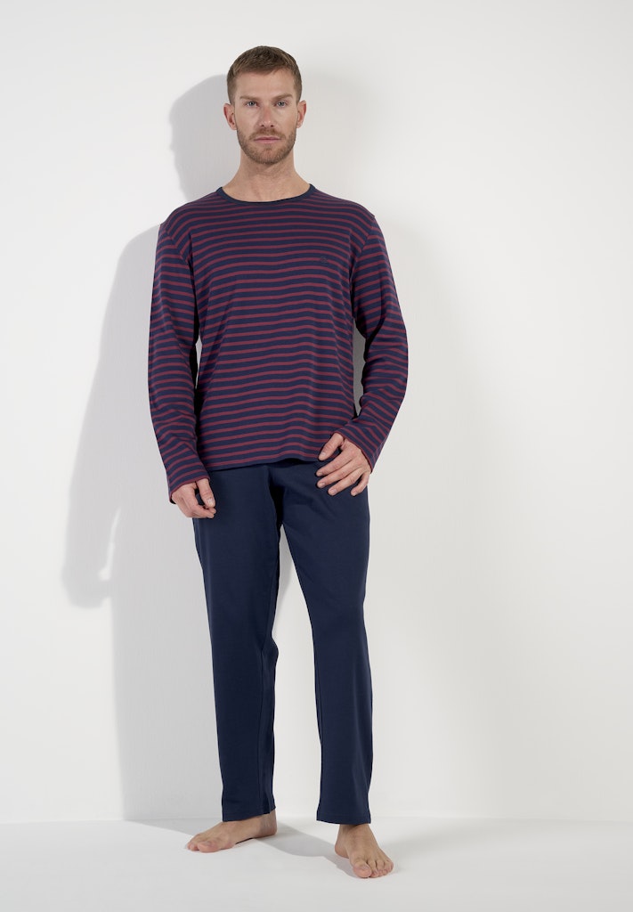 Carson Long Sleepwear | Navy Stripes 402821-R0RA