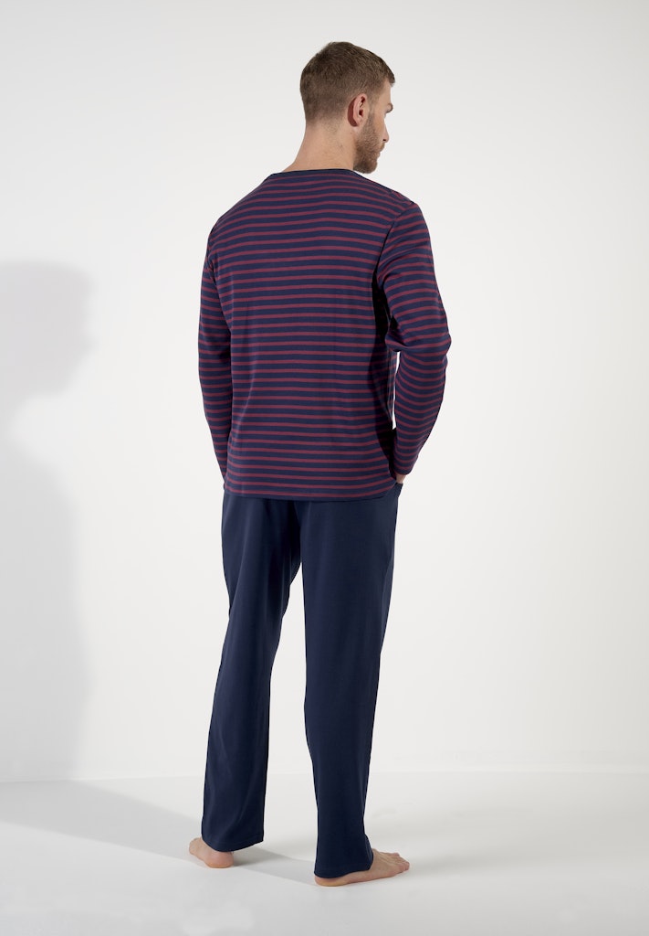 Carson Long Sleepwear | Navy Stripes 402821-R0RA