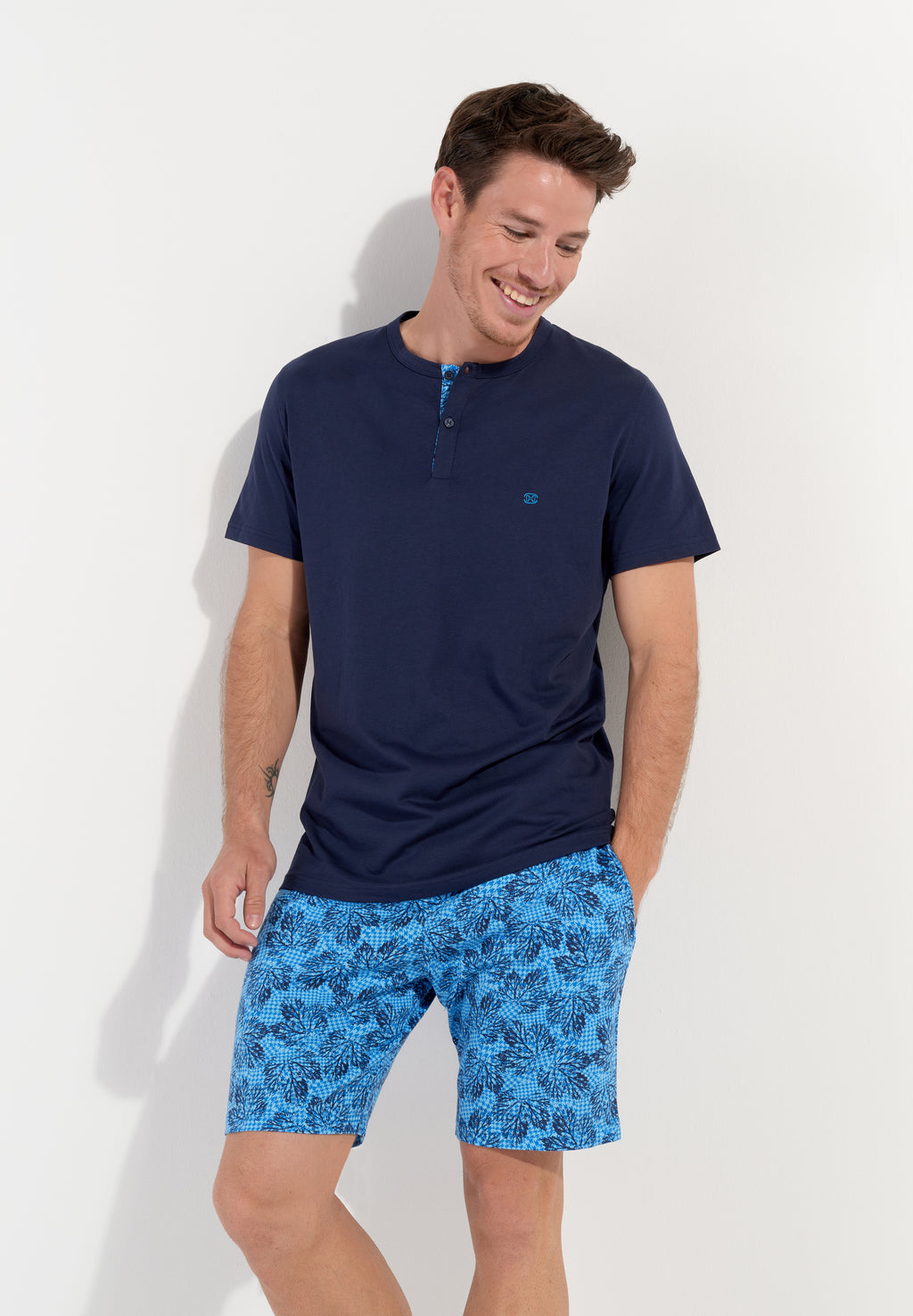 Douro Short Sleepwear Set | Navy Print 402825-P0ra