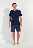 Salvador Short Sleepwear Set | Navy Print 402835-I0ra
