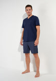 Salvador Short Sleepwear Set | Navy Print 402835-I0ra