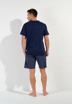 Salvador Short Sleepwear Set | Navy Print 402835-I0ra