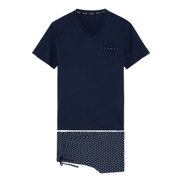 Salvador Short Sleepwear Set | Navy Print 402835-I0ra