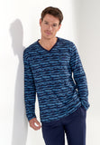 Tenerife Long Sleepwear Set | Navy Stripes 402837-R0ra