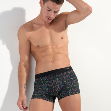 Menorca Comfort Boxer Briefs H01 | Black Print 402846-I004