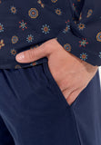 Mandala Long Sleepwear | Navy Print 402939-I0RA