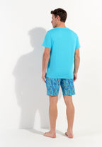 Valley Short Sleepwear | Turquoise Print 402940-P0PF