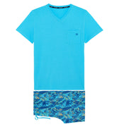 Valley Short Sleepwear | Turquoise Print 402940-P0PF