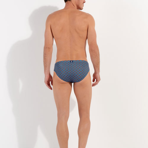 Anglet Swim Mini Briefs | Turquoise Print 402982-I0PF