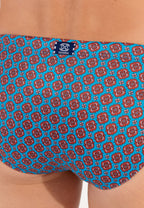 Anglet Swim Mini Briefs | Turquoise Print 402982-I0PF