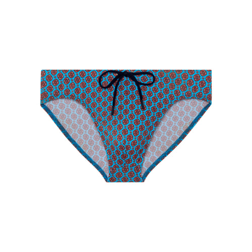 Anglet Swim Mini Briefs | Turquoise Print 402982-I0PF