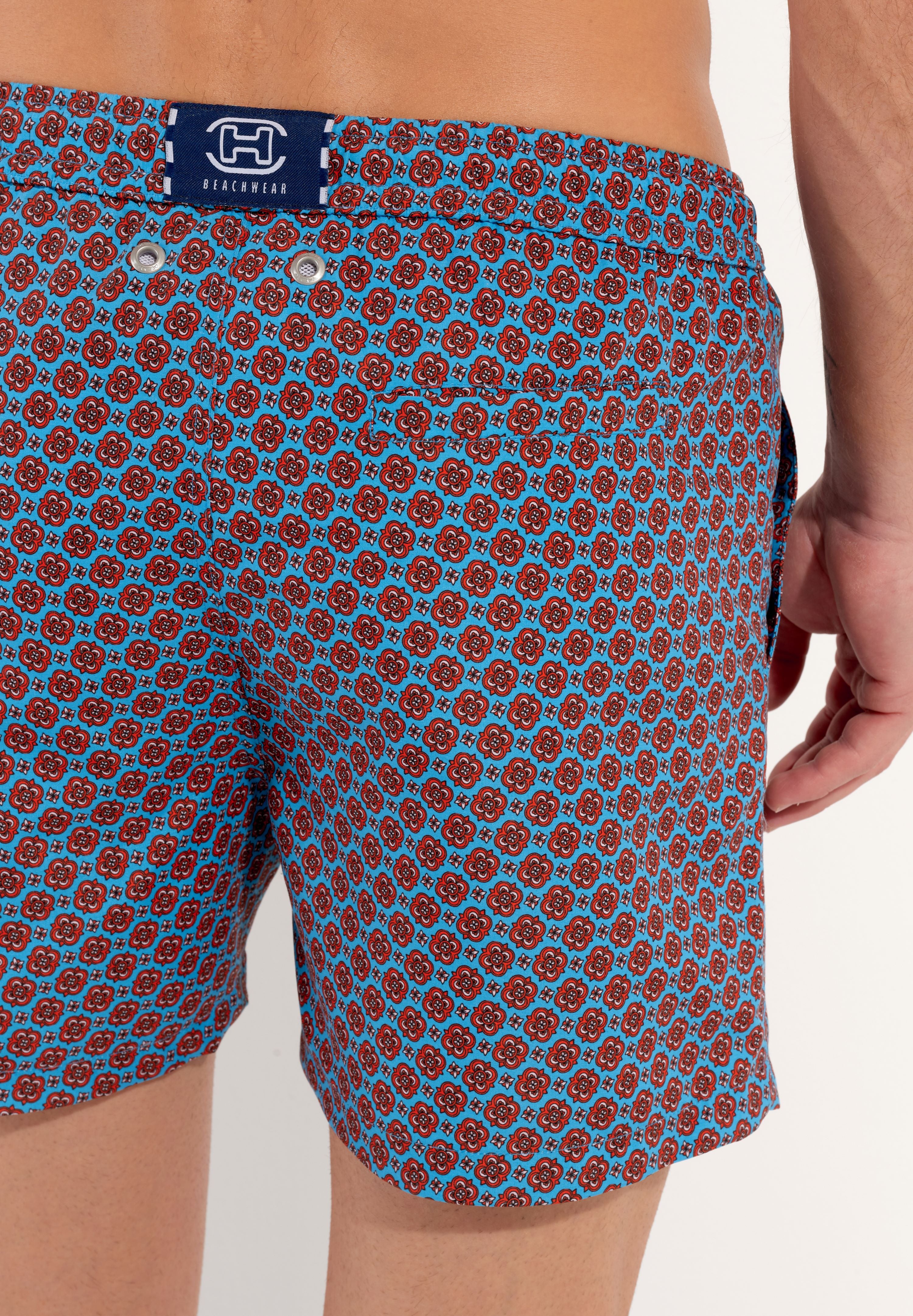 Anglet Beach Boxer | Turquoise Print 402984-I0PF