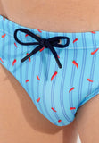 Espelette Swim Mini Briefs | Turquoise Print 402991-I0PF
