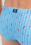 Espelette Swim Mini Briefs | Turquoise Print 402991-I0PF