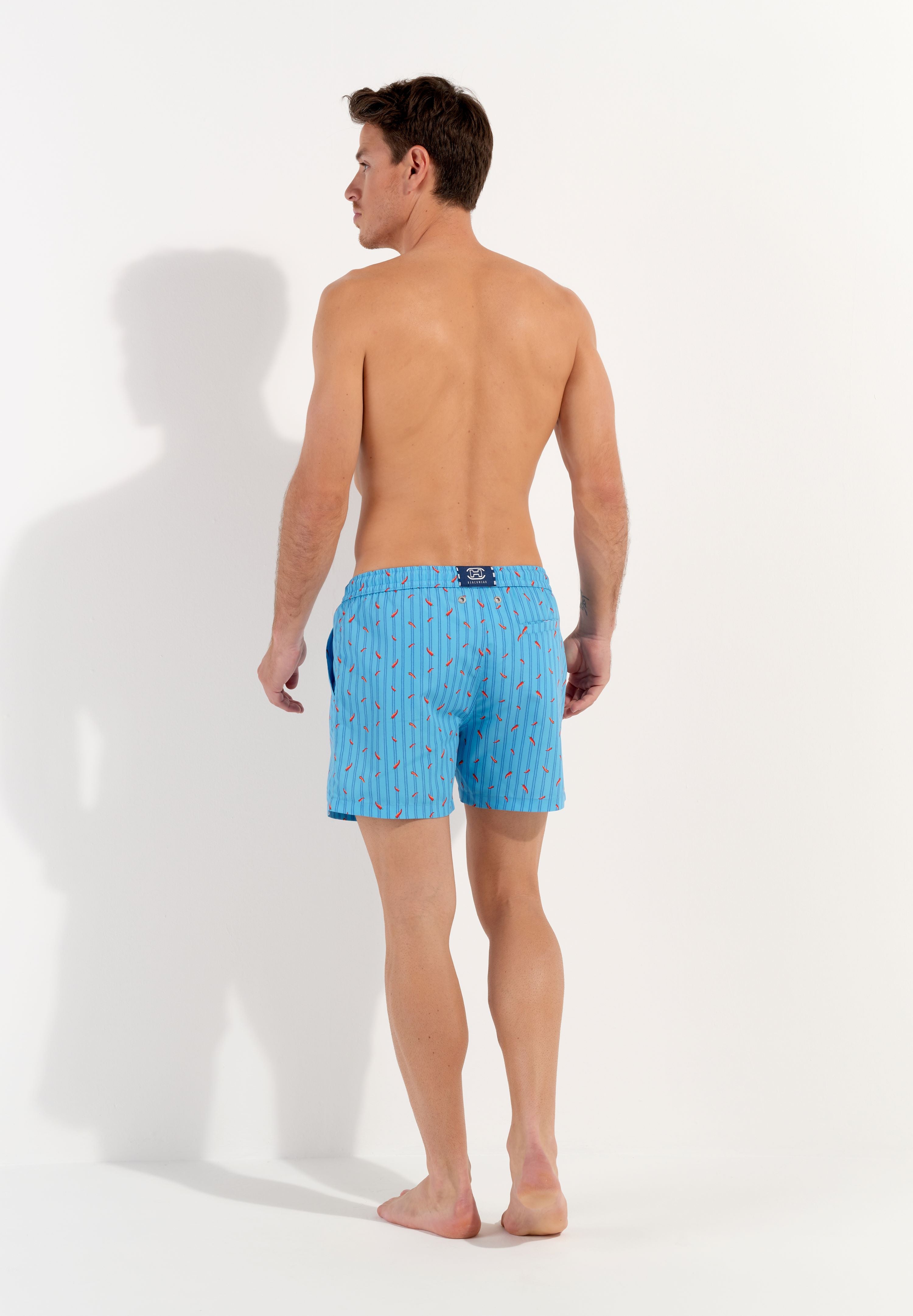 Espelette Beach Boxer | Turquoise Print 402993-I0PF