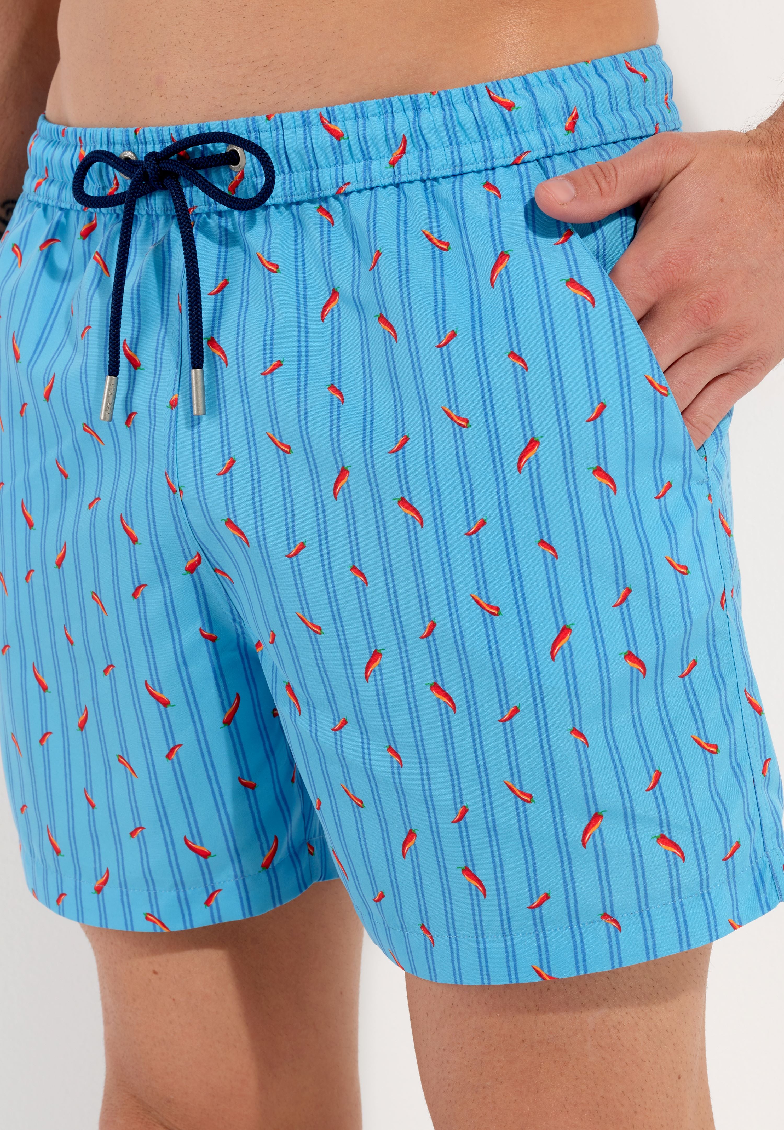 Espelette Beach Boxer | Turquoise Print 402993-I0PF