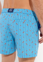 Espelette Beach Boxer | Turquoise Print 402993-I0PF
