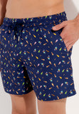 Summer Beach Boxer | Navy Print 402996-I0RA