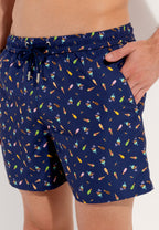 Summer Beach Boxer | Navy Print 402996-I0RA