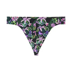 Floral-patterned thong on a white background