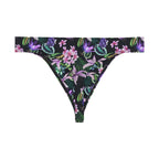 Floral-patterned thong on a white background