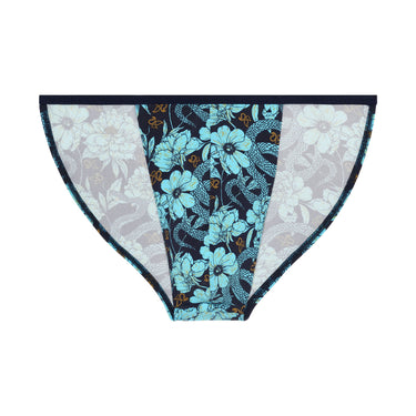 Briefs with floral pattern on a white background