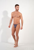 Funky Styles Tanga Briefs | Navy Blue Print 403043-P0NB