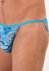Funky Styles Tanga Briefs | Turquoise Print 403043-P0PF