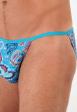 Funky Styles Tanga Briefs | Turquoise Print 403043-P0PF
