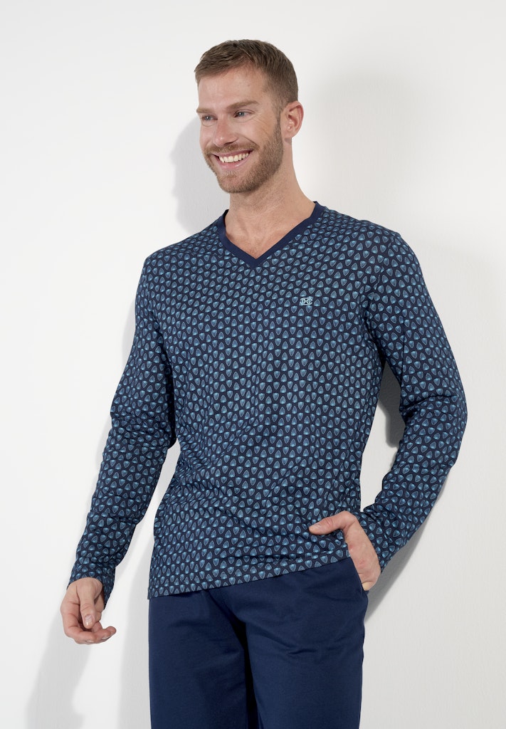 Cairo Long Sleepwear | Navy Print 403056-P0RA