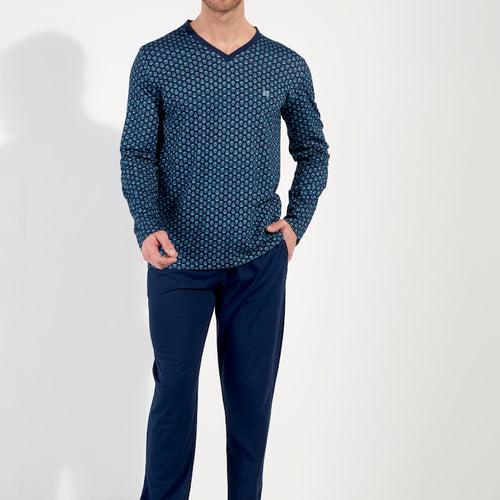 Cairo Long Sleepwear | Navy Print 403056-P0RA