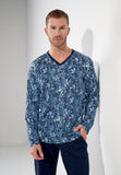 Compiegne Long Sleepwear | Navy Print 403057-P0RA