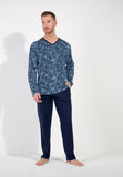 Compiegne Long Sleepwear | Navy Print 403057-P0RA