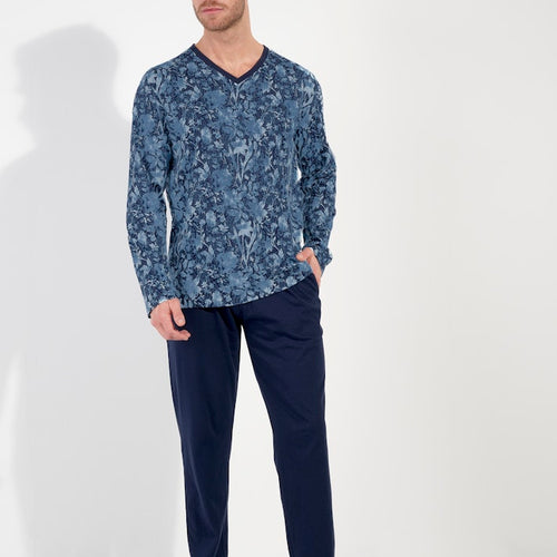 Compiegne Long Sleepwear | Navy Print 403057-P0RA