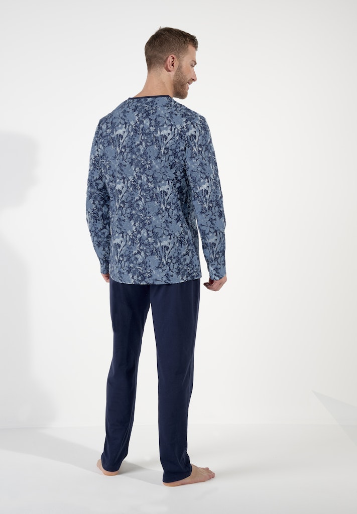 Compiegne Long Sleepwear | Navy Print 403057-P0RA