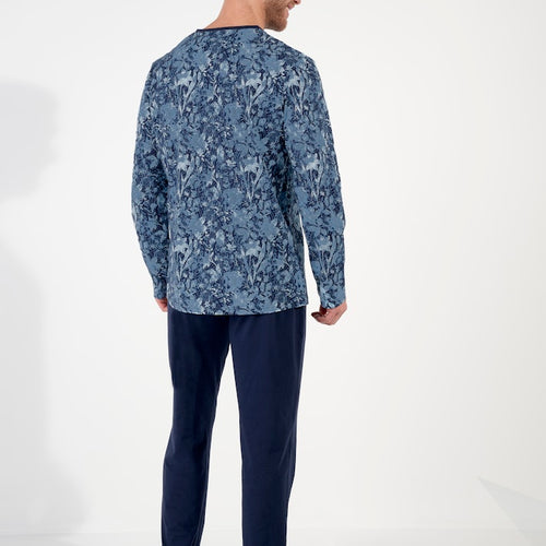 Compiegne Long Sleepwear | Navy Print 403057-P0RA
