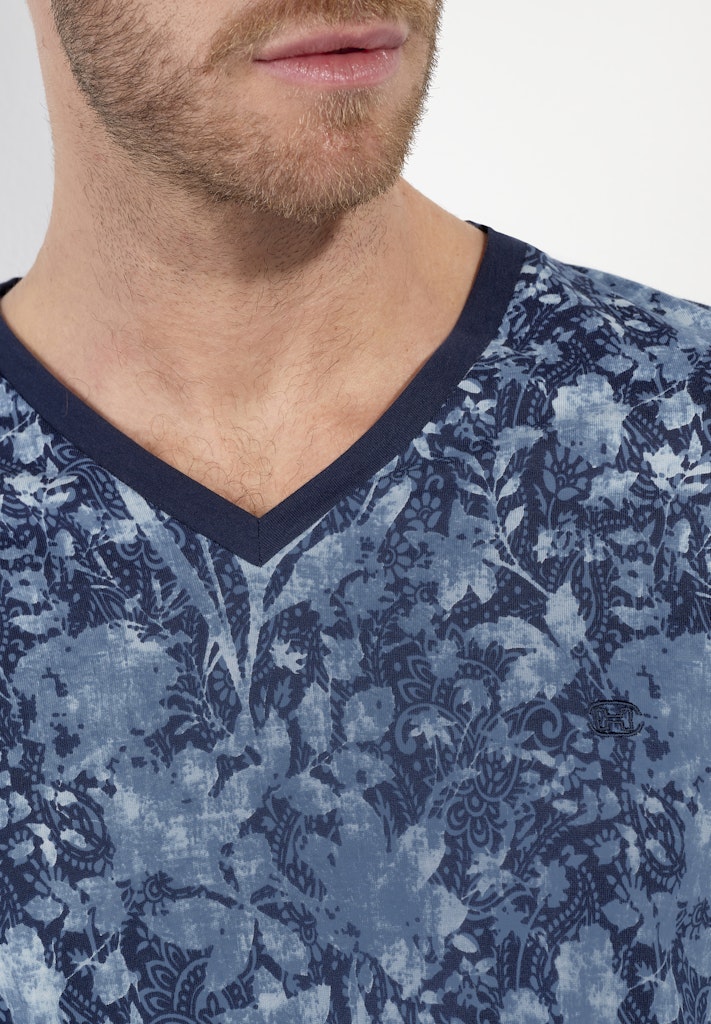 Compiegne Long Sleepwear | Navy Print 403057-P0RA