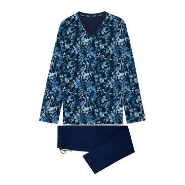 Compiegne Long Sleepwear | Navy Print 403057-P0RA