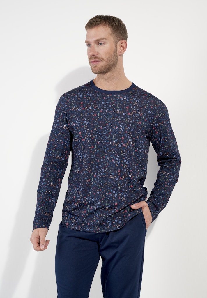 Broceliande Long Sleepwear | Navy Print 403060-I0RA