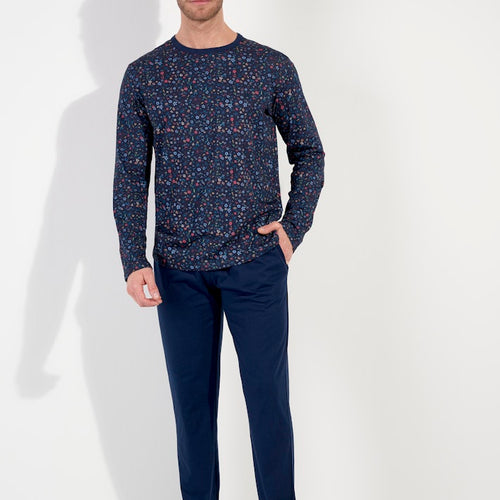 Broceliande Long Sleepwear | Navy Print 403060-I0RA