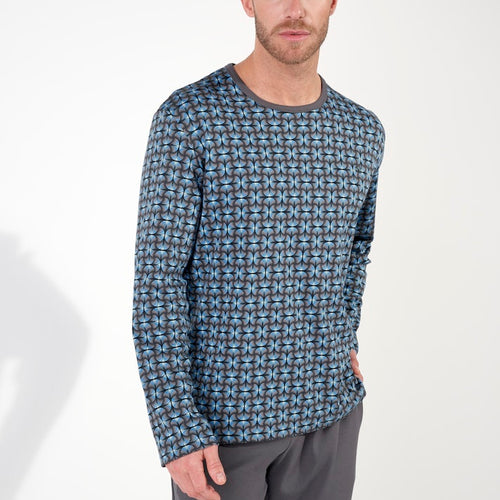 Aloys Long Sleepwear | Dark Grey Print 403063-P284