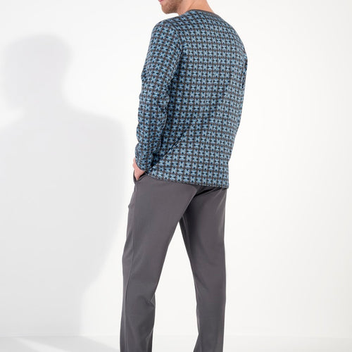 Aloys Long Sleepwear | Dark Grey Print 403063-P284