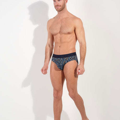 Fontainebleau Mini Briefs | Navy Print 403076-P0RA