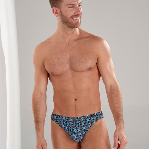 Aloys Comfort Micro Briefs | Dark Grey Print 403085-P284