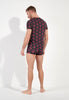Carlyle Tee-Shirt V Neck | Bordeaux Print 403092-P0ZQ