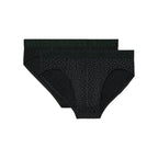 Neels #2 Mini Briefs Ho1 2p | Black/Black Print 403103-D042