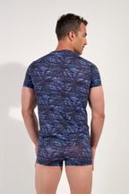 Star Island Tee-Shirt V Neck | Blue Print 403109-P0BI