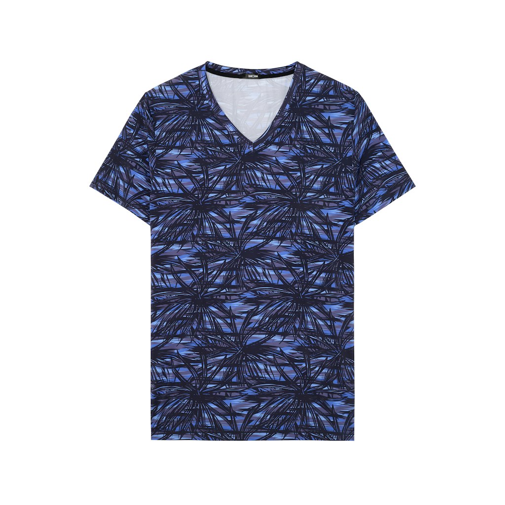 Star Island Tee-Shirt V Neck | Blue Print 403109-P0BI