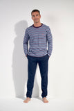 Atlantic Long Sleepwear | Blue Stripes 403113-R0BI